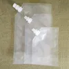 Water Bottles 500ml stand-up plastic drink packaging bag spout pouch for beverage liquid juice milk coffee clear