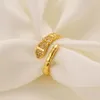 Ovanlig 22k fin solid 18ct stenar thai baht g / f guld över simulant diamant cocktail vintage orm-spole ring spolad art deco ins