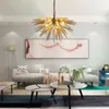 Art Deco lampor Moderna handbl￥sta glas ljuskrona trappa LED -lampor K￤lla Restaurang Creative Light