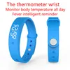 Braccialetti intelligenti per la temperatura corporea V9 Bracciale Monitor Termometri Allarme a vibrazione Orologio Smartband Fitness Banda impermeabile Bluetooth Migliore qualità