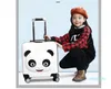 팬더 여행 수하물 트롤리 가방 바퀴 아이가 수화물 회 전자 아동을 굴러 가방에 가방을 굴러 갔다.