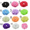 Großhandel 50 teile/los Mode Stoff Gerbera Pfingstrose Blumen Ohne Clips Haar Bekleidungszubehör 13 farbe TH91 X0722