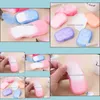 Bathroom Aessory Sets Bath Supplies El Home & Garden 20Pcs/Box Disposable Anti Dust Mini Travel Soap Paper Washing Hand Cleaning Portable Bo