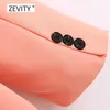Zevity femmes couleur unie simple boutonnage blazer col cranté à manches longues bureau dame casual élégant outwear manteau tops C525 210603