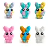 Fidget Toys Sensory Colorful Tie-dye Easter Bunny Pinch Ball Push Bubble Anti Stress Cute Animals And Kids Decompression Toy Surprise Wholesale