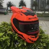 オートバイヘルメットフルフェイスドライブサイクリングモトクロスオレンジヘルメットCASCOコンデンサーケース冬安全