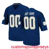 Gestikte heren vrouwen jeugd Notre Dame # 4 Kevin Austin Jr. Jersey Navy NCAA Custom Any Name Number XS-5XL 6XL