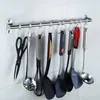 Ganchos trilhos de parede rack de utensílios de parede de aço inoxidável penduramento de cozinha com 6/8/10 gxmahooks