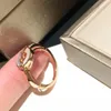 High quality new year gift new disc white shell diamond letter ring ladies charm jewelry luxury ring with exquisite packaging gift box