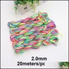 غزل الملابس نسيج الملابس رام النايلون الحبل kumihimo rainbow diy اليدوية سوار حبل الصينية عقدة النتائج مجوهرات الديكور shamballa sti