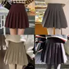 Autumn winter a-line thick short SWEATER Skirt Women good quality cute pleated mini skirt female elegant knit skirt 210724