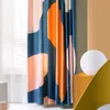 Cortinas cortinas creativas para sala de estar, dormitorio, persianas con estampado geométrico nórdico, bordado de tul blanco grueso