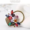 Pins, Brooches Cute Flower Basket Brooch Creative Jewelry Gift Ladies Children