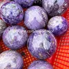 Natuurlijke Zeldzame Russische Charoite Quartz Crystal Sphere Orb Decor 60-90mm Healing Collectible Rich Purple Edelsteen Ball ~ Steen of Transformatie, Wijsheid, Harmony Chakra