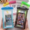 Clear Waterdicht Dry Pouch Case PVC beschermende mobiele telefoon tas zwemmen touchscreen drijvende air tas voor mobiele telefoon camera H264OVL