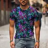 T-shirt da uomo Pantaloncini tropicali stampati estivi in 3D Pantaloncini casual da corsa Bermuda Board Cargo Abbigliamento da uomo