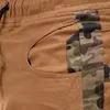 Pantalones para hombres hombres joggadores casuales delgados pantalones de chándal camuflaje de camuflaje flaco