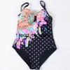 Sexy Plus Size Swimwear Mulheres One Peça Swimsuit Impresso Banheira Terno V Neck Tummy Control Bodysuit 2021 Verão Beachwear
