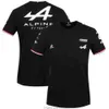 Fãs de carro T-shirt azul Black Black Jersey Manga Curta Camisa Vestuário Espanha Alpino F1 Team Motorsport Alonso Racing Chiqueiro