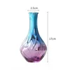 Creative simplicity Glass Vases Rich Bamboo Lily Striped Vase Home Living Room Flower Arrangement 17cm Desk ornaments