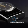 Creative Stylish Design Real Clock Watch Torch Jet Lighter Straight Blue Flame LED Cool Lighting Practical Metal Lighter Dial Plate Men Gift