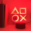 3D ACRYLIC LED Nachtlicht Play Station PS Gamer Touch Tafellamp 16/7 Kleur Gift Logo 3D Acryl LED-vriend Verjaardagscadeau