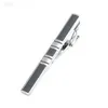 Emalj Black Tie Clips for Men Business Suit Tie bar slips Clip Fashion smycken gåva kommer och sandigt mode