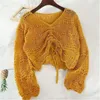 Женские свитеры 2021 est Сексуальные женские пуловеры, выдолбленные завязанные свитер для девочек Famale Pullover Topwear