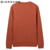 Giordano Men Bluza Solid Swetover Bluza Mężczyźni Z Długim Rękawem Moda Terry Mens Odzież Sudadera Hombre Moleton Masculino LJ201222