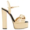 Sandals Original Intention Stylish Women Platform Ankle Strap High Heels Gold Silver Patent Leather Shoes Woman Size 46