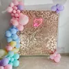 Party Decoration Glitter Sequin Wedding Backdrop 5 Colors Grid Backing Clip Type Shimmer Wall Panel Birthday