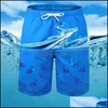 Kläder Apparel Mens Shorts Beach Swim Trunks Badkläder med Mesh Foderfickor 4-vägs Spandex Boardshorts Beachwear Clearance Drop Leverans