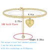 Anklets Delicate Heart Initials For Women Ankle Bracelet Gold Plated Zircon Letter Beach Accessories Boho Jewelry Gifts