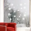 51pcs / set Natal floco de neve adesivo decorações para casa crianças decalques decalques feliz Natal ornamentos de vidro adesivos de parede y201020