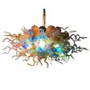 Nowoczesny ręcznie dmuchany szklany bańka lampa wisiorek led żyrandol oświetlenie kolorowe 32 o 24 cale światła domowe do dekoracji sztuki