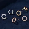 Kreis der Funkeln Kubikzirkonia Ohrringe Anhänger Halskette Schmuck Set für Frauen Brautkleider1957831