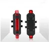 휴대용 슈퍼 밝은 USB 충전식 자전거 자전거 꼬리 뒷면 안전 사이클링 조명 경고 테일 라이트 램프 무료 배송 145 x2
