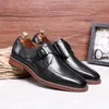 Dress Shoes Arrival Genuine Leather Men Business Square Toe England Buckle Formal Mengke Shoe Large Size 38-43