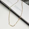 Ruiyi Real 925 Sterling zilveren vrouwen mode varken neus ontwerp 18 k vergulde chokers meisjes coole minimalistische heldere korte ketting Q0531