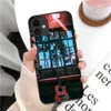 Personlighet Musik Fluorescens Trend Rock Guitar Telefon Väskor TPU Mjukt Clear Shock Fodral för iPhone 13 12 Mini 11 Pro Max XR XS X 8 7 Plus