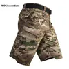 Summer Hiking Men's Shorts Multi Pocket Loose Camouflage Short Outdoor Climbing Army Military Training Tactical Shorts S-3XL C0222