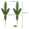 Decorazioni natalizie 30pcs Albero Rami di pino artificiale Foglie verdi Ghirlanda di aghi Giardino domestico Piante abbellite Aghi