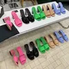 Strand dames slipper luxe ontwerper klassieker lage hak 4.5 hoge hak 8.5 sandalen 35-42 met doos