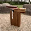 Cool Natural Wood Dry Herb Tobak Rökning Tube Portable Storage Box Stash Case Cigarette Dugout One Hitter Holder Högkvalitetssats DHL Gratis