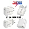 20W PD USB QC3.0 Fast Charger AU UK US EU plug Charger for iPhone12 14pro max Travel Power Adapter Europe Australia New Zealand