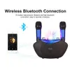 Y-8 Karaoke Stereo Speaker met 2 Draadloze Microfoon LED Flash Light Bluetooth Hifi Luidspreker Outdoor Familie KTV Party