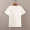 patrón de impresión camiseta de hombre Tamaño grande personalidad de moda suelta SS21 hombres camisas de diseño corto de mujer de alta calidad negro y whi