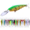 HENGJIA 80 pièces ensemble de pêche chaud 3D leurre méné 10 couleurs 11.7g/11cm leurre de pêche de haute qualité pêche dur MI026