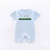 2024夏の幼児の赤ちゃんの幼児少年デザイナー服新生児ロンパーズ半袖コットンパジャマ0-18ヶ月キッズガールジャンプスーツ