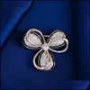 Spille, spille Gioielli Fresh Lovely Lilla Cubic Zirconia Per donna Uomo Suit Dress Spille smaltate Aessories Luxury Flower Broche Luxe Drop Deliv